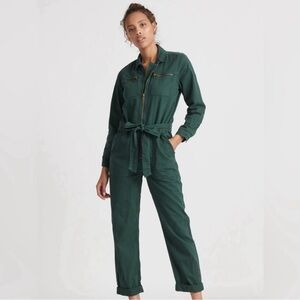 Lucky Brand Olive Green Long Sleeve Jumpsuit